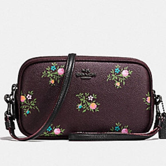 Rare Rose Oxblood Floral Coach Bag NWOT - Picture 5 of 8